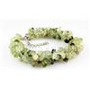 Image 1 : 261.72CTW 7in. GREEN CHARTREUSE CHIPPED BRACELET METAL