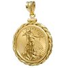 Image 1 : 2012 1/4 oz Gold Eagle Pendant (Fancy Cable-ScrewTop Be