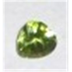 .85 CARAT PERIDOT GEMSTONE HEART SHAPE CUT & FACETED *MINED IN ARIZONA-BEAUTIFUL GREEN COLOR*!!