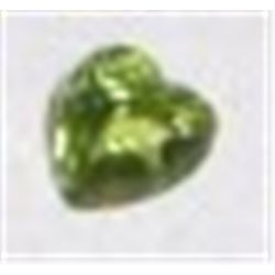 1.00 CARAT PERIDOT GEMSTONE HEART SHAPE CUT & FACETED *MINED IN ARIZONA-BEAUTIFUL GREEN COLOR*!!