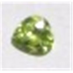 .75 CARAT PERIDOT GEMSTONE HEART SHAPE CUT & FACETED *MINED IN ARIZONA-BEAUTIFUL GREEN COLOR*!!