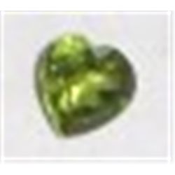 .90 CARAT PERIDOT GEMSTONE HEART SHAPE CUT & FACETED *MINED IN ARIZONA-BEAUTIFUL GREEN COLOR*!!