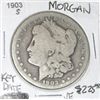 Image 1 : 1903-S MORGAN SILVER DOLLAR RED BOOK VALUE IS 225.00+ *RARE KEY DATE VERY FINE GRADE*!!