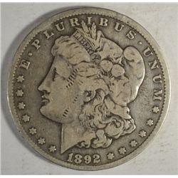 1892 CC MORGAN DOLLAR FINE
