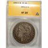 Image 1 : 1892 S MORGAN DOLLAR ANACS VF 20