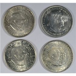 4 COMMEMORATIVE HALF DOLLARS