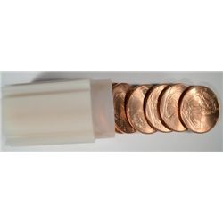 ONE ROLL ( 20 ) ONE OUNCE PIECES OF PURE COPPER