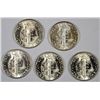 Image 2 : 5  1945D  Mercury dimes GEM65 BEAUTYS   est $125-$150