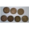 Image 1 : 7 1863 Indian penny solid Liberty avg  VF coins  est $140-$150
