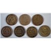 Image 2 : 7 1863 Indian penny solid Liberty avg  VF coins  est $140-$150