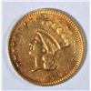 Image 1 : 1861  T3 $1 gold   XF est  $220-$230