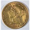 Image 1 : 1898S  $5 gold    XF/AU  cleaned est $460-$475
