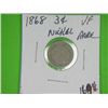 Image 1 : 1868 3 CENT NICKEL