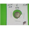 Image 1 : 1854 1/2 DIME WITH ARROW