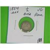 Image 1 : 1854 1/2 DIME WITH ARROW