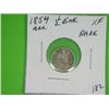 Image 1 : 1854 1/2 DIME WITH ARROW