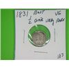 Image 1 : 1831 BUST 1/2 DIME