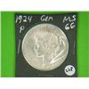 Image 1 : 1924 P PEACE DOLLAR