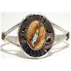 Image 1 : Navajo Boulder Turquoise Sterling Silver Cuff Bracelet - Eugene Belone