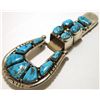 Image 2 : Old Pawn Zuni Sleeping Beauty Turquoise Sterling Silver Ranger Buckle - Robert & Bernice Leekya