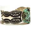 Image 2 : Old Pawn Navajo Spider Web Turquoise Sterling Silver Cuff Bracelet - Marc Antia