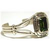 Image 2 : Navajo Peridot Sterling Silver Cuff Bracelet - Mary Ann Spencer