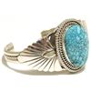 Image 2 : Navajo Spider Web Kingman Turquoise Sterling Silver Cuff Bracelet - Mary Ann Spencer