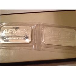 2 1 OZ PURE SILVER BARS
