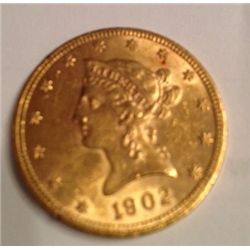 1902 $10 GOLD LIBERTY MS-61