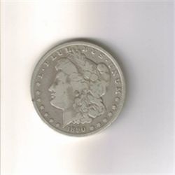 1890-CC F-15 MORGAN SILVER DOLLAR