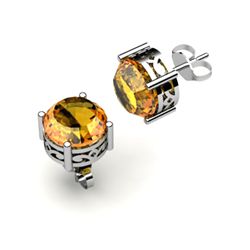 Citrine 2.60ctw Earring 14kt White Gold