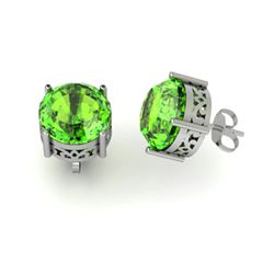 Peridot 5.25ctw Earring 14kt White Gold