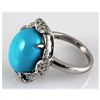 Image 2 : Genuine Turguiose 7.51ctw Diamond Ring 14kt 6.39g