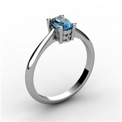 Topaz 0.57 ctw Ring 14kt White Gold