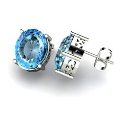 Aqua Marine 4.50ctw Earring 14kt White Gold