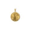 Image 1 : 2012 1/2 oz Gold Eagle Pendant (Diamond-Prong Bezel) 14