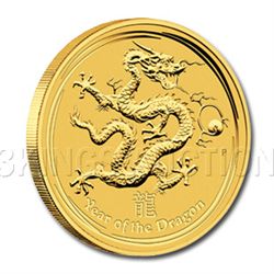 Australian Series II Lunar Gold 2 Ounce 2012 Dragon