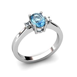 Topaz1.18ctwDiamond Ring14kt White Gold