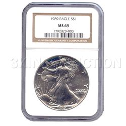 Certified Proof Silver Eagle PF69 1989