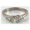 Image 1 : Genuine 1.80 ctw Diamond 3-Stone Ring 14K WG H, SI2/SI3