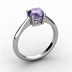 Tanzanite 1.00 ctw Ring 14kt White Gold