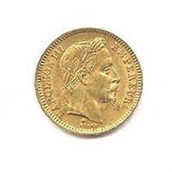 French 20 franc Napoleon III Gold Coin, 1853-1870