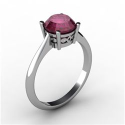 Ruby 1.60 ctw Ring 14kt White Gold