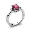 Image 1 : Ruby 1.55 ctw Diamond Ring 14kt White Gold