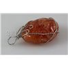 Image 1 : Natural 119.80ctw Uncut Carnelian Silver Pendant