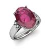 Image 1 : Ruby 7.25 ctw& Diamond Ring 14kt White Gold