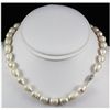 Image 1 : 199.33ctw Freshwater Pearl Necklace w/ 14KWG Clasp