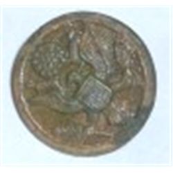 VINTAGE RARE OFFICER MILITARY BUTTON STAMPED *WATERBURY BUTTON CO CONN.*!! BUTTON CAME OUT OF SAFE!!