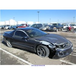 2000 - PONTIAC FIREBIRD//REBUILT SALVAGE TITLE