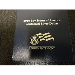 2010 BOY SCOUTS OF AMERICAN CENTENNIAL SILVER DOLLAR